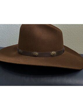 Stetson Boot Hill Stallion Cowboy Brown XXX 3X Premium Wool Hat Sz 7 56 USA Made